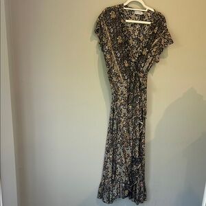Elegant Floral Print Maxi Dress